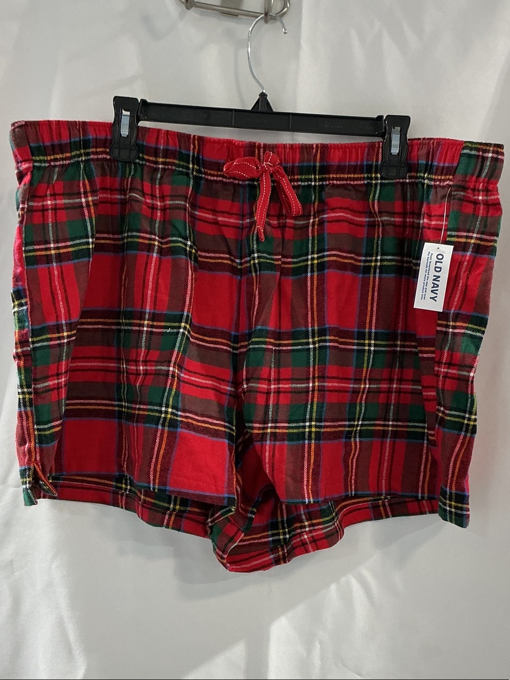 Old Navy Women's Red Plaid Lounge Shorts